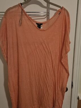 H&M Peach Scoop Neck Tunic Top/ Bikini Cover
